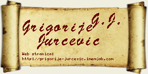 Grigorije Jurčević vizit kartica